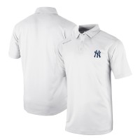 New York Yankees Columbia White Omni-Wick Shotgun Polo