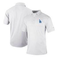 Los Angeles Dodgers Columbia White Omni-Wick Total Control Polo