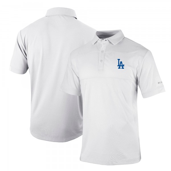 Los Angeles Dodgers Columbia White Omni-Wick Total Control Polo