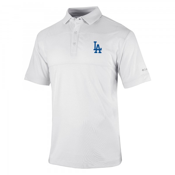 Los Angeles Dodgers Columbia White Omni-Wick Total Control Polo