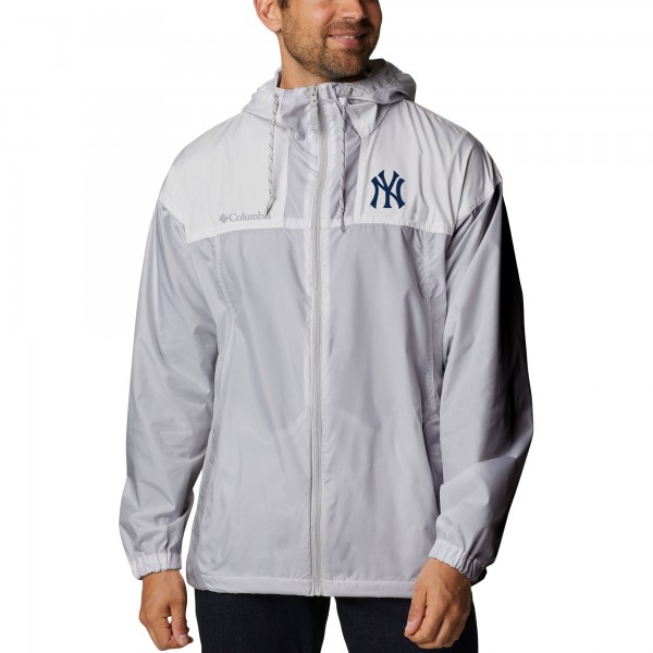 Ветровка на молнии New York Yankees Columbia Omni-Shade Flash Challenger - Gray