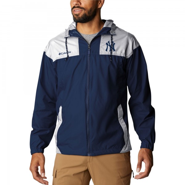 Ветровка на молнии New York Yankees Columbia Omni-Shade Flash Challenger - Navy