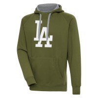 Los Angeles Dodgers Antigua Olive Victory Pullover Hoodie