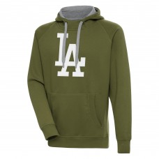 Los Angeles Dodgers Antigua Olive Victory Pullover Hoodie