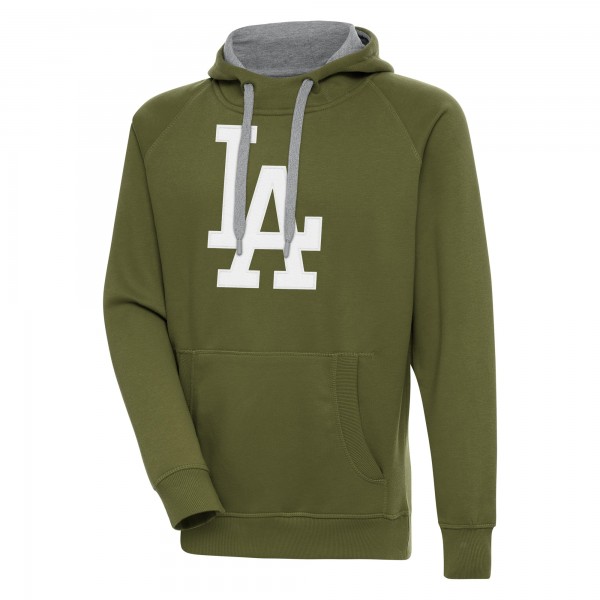 Los Angeles Dodgers Antigua Olive Victory Pullover Hoodie