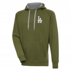 Los Angeles Dodgers Antigua Olive Victory Pullover Hoodie