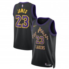 Джерси LeBron James Los Angeles Lakers Nike Unisex 2025/26 Swingman - Black - City Edition