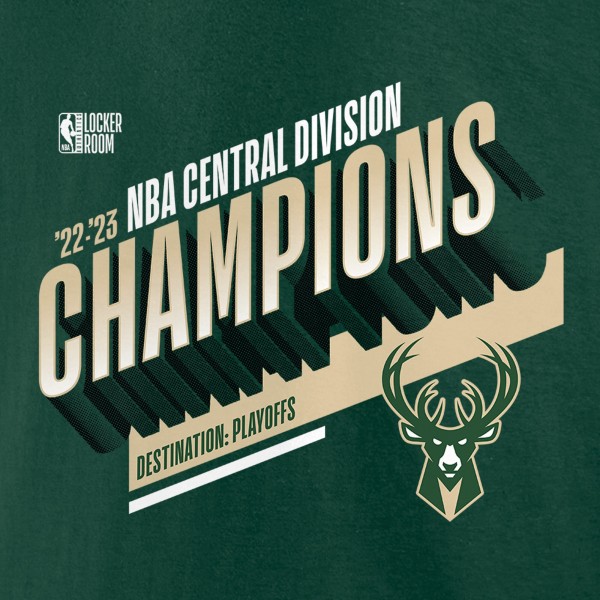 Футболка Milwaukee Bucks 2023 Central Division Champions Locker Room - Hunter Green