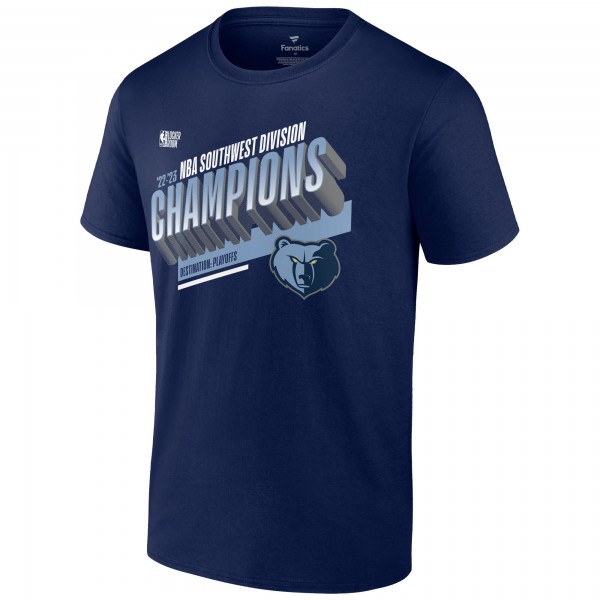 Футболка Memphis Grizzlies 2023 Southwest Division Champions Locker Room - Navy
