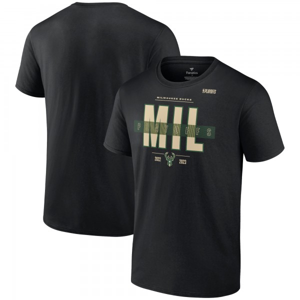 Футболка Milwaukee Bucks 2023 NBA Playoffs Jump Ball - Black