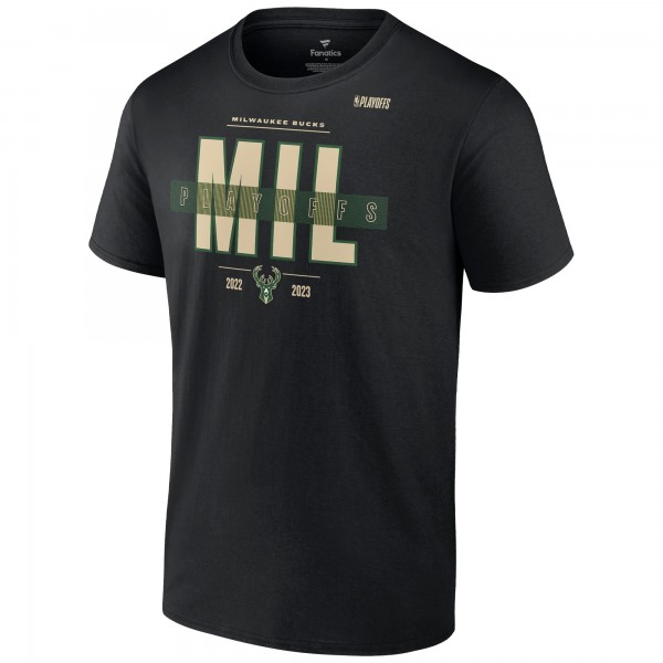 Футболка Milwaukee Bucks 2023 NBA Playoffs Jump Ball - Black