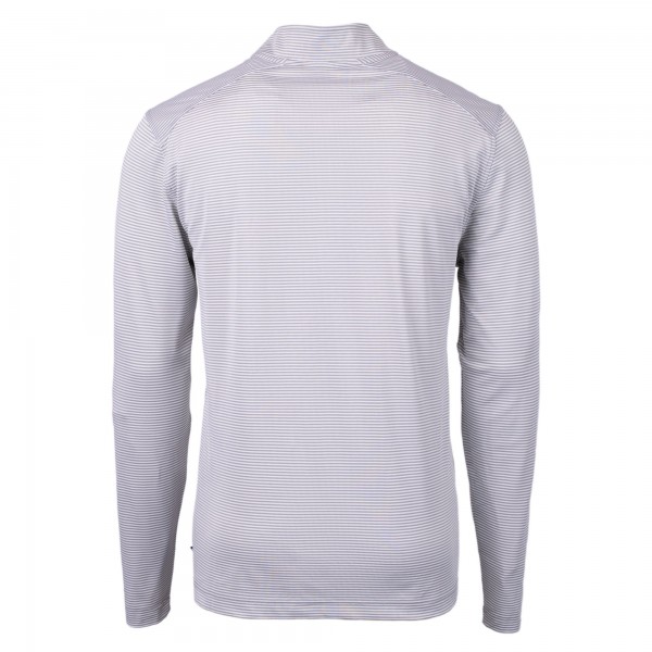 Кофта на короткой молнии Los Angeles Dodgers Cutter & Buck Virtue Eco Pique Micro Stripe Recycled - Gray/White