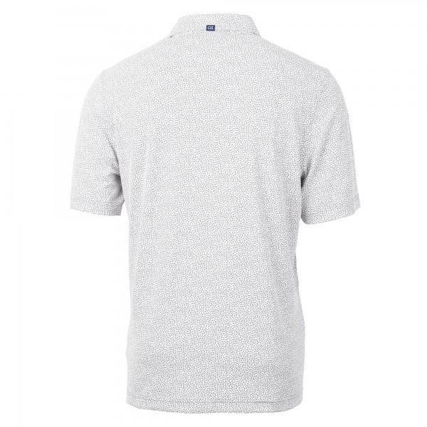 New York Yankees Cutter & Buck Gray Virtue Eco Pique Botanical Print Recycled Polo