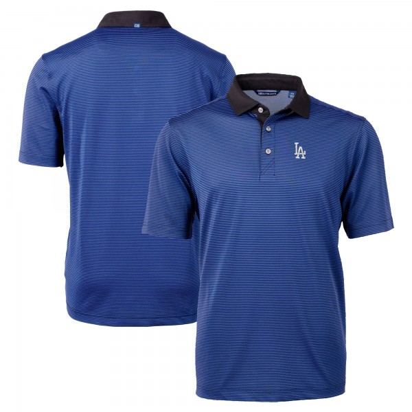 Los Angeles Dodgers Cutter & Buck Royal/Black Virtue Eco Pique Micro Stripe Recycled Polo