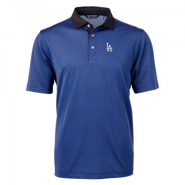 Los Angeles Dodgers Cutter & Buck Royal/Black Virtue Eco Pique Micro Stripe Recycled Polo