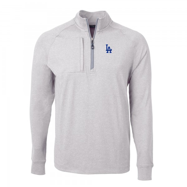 Кофта на короткой молнии Los Angeles Dodgers Cutter & Buck Adapt Eco Knit Stretch Recycled - Heather Gray