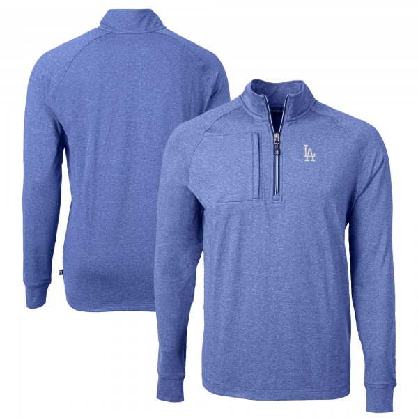Кофта на короткой молнии Los Angeles Dodgers Cutter & Buck Adapt Eco Knit Stretch Recycled - Heather Royal