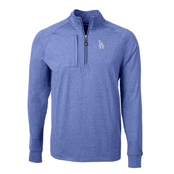 Кофта на короткой молнии Los Angeles Dodgers Cutter & Buck Adapt Eco Knit Stretch Recycled - Heather Royal