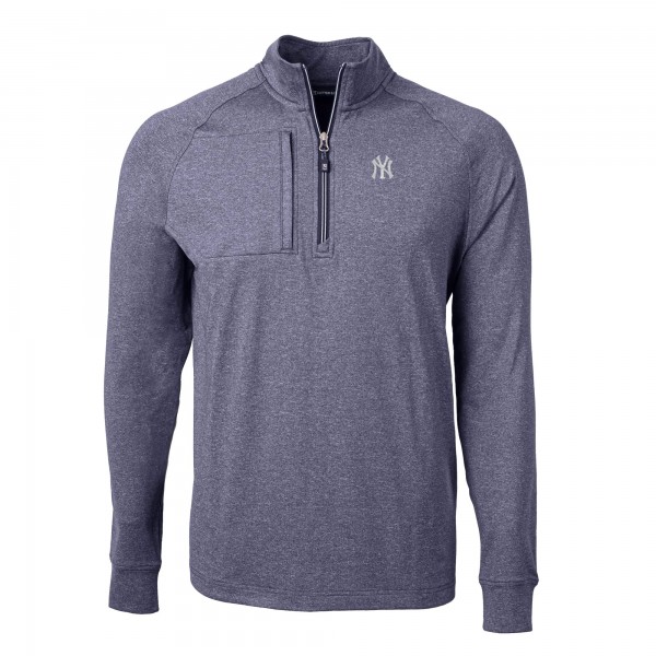 Кофта на короткой молнии New York Yankees Cutter & Buck Adapt Eco Knit Stretch Recycled - Heather Navy