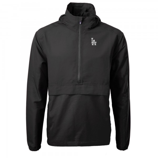 Куртка на короткой молнии Los Angeles Dodgers Cutter & Buck Charter Eco Recycled Anorak - Black