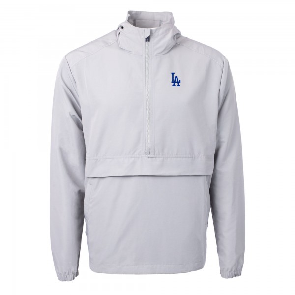 Куртка на короткой молнии Los Angeles Dodgers Cutter & Buck Charter Eco Recycled Anorak - Gray