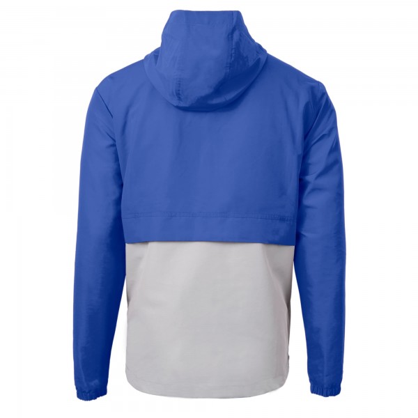 Куртка на короткой молнии Los Angeles Dodgers Cutter & Buck Charter Eco Recycled Anorak - Royal/Gray