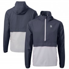 Куртка на короткой молнии New York Yankees Cutter & Buck Charter Eco Recycled Anorak - Navy/Gray