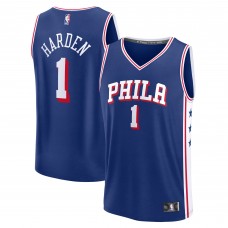 Игровая форма  James Harden Philadelphia 76ers 2023/24 Fast Break Replica - Icon Edition - Royal