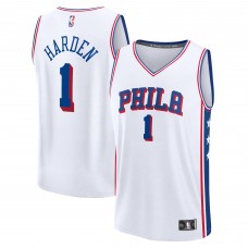 Игровая форма  James Harden Philadelphia 76ers 2023/24 Fast Break Replica - Association Edition - White
