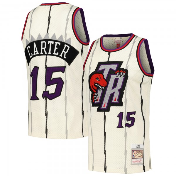 Игровая форма  Vince Carter Toronto Raptors Mitchell & Ness Chainstitch Swingman - Cream