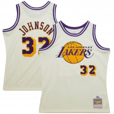 Игровая форма  Magic Johnson Los Angeles Lakers Mitchell & Ness Chainstitch Swingman - Cream