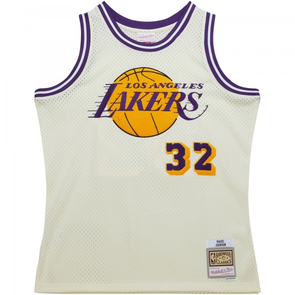 Игровая форма  Magic Johnson Los Angeles Lakers Mitchell & Ness Chainstitch Swingman - Cream