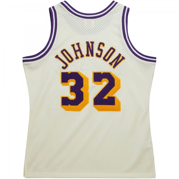 Игровая форма  Magic Johnson Los Angeles Lakers Mitchell & Ness Chainstitch Swingman - Cream