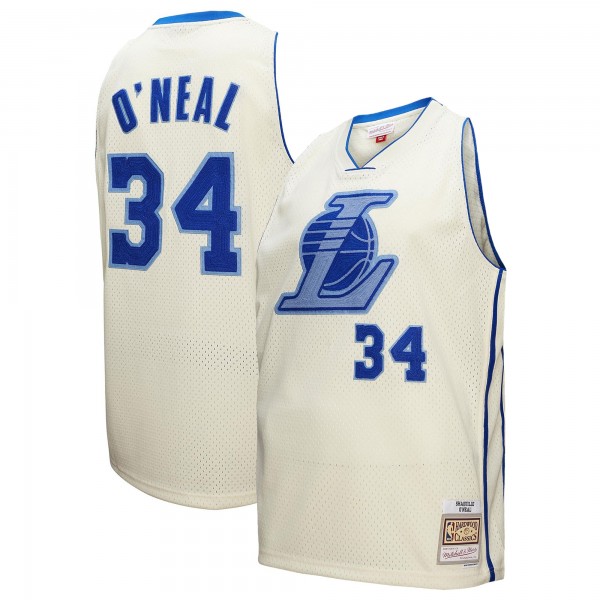 Игровая джерси Shaquille ONeal Los Angeles Lakers Mitchell & Ness Chainstitch Swingman - Cream