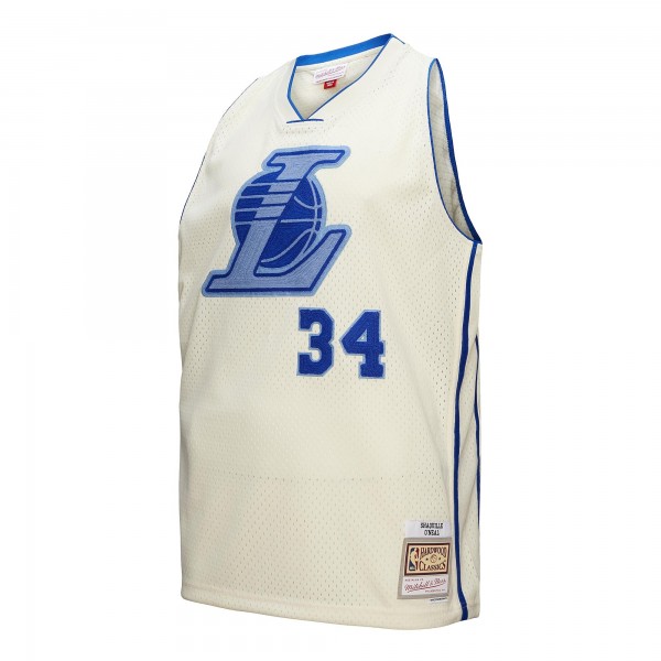Игровая джерси Shaquille ONeal Los Angeles Lakers Mitchell & Ness Chainstitch Swingman - Cream