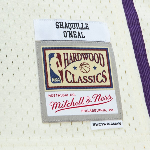 Игровая джерси Shaquille ONeal Los Angeles Lakers Mitchell & Ness Chainstitch Swingman - Cream