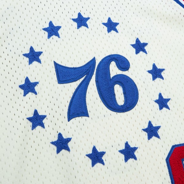 Игровая форма  Julius Erving Philadelphia 76ers Mitchell & Ness Chainstitch Swingman - Cream
