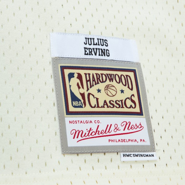 Игровая форма  Julius Erving Philadelphia 76ers Mitchell & Ness Chainstitch Swingman - Cream