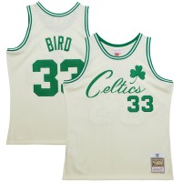 Джерси Boston Celtics Larry Bird Mitchell & Ness Cream Chainstitch Swingman