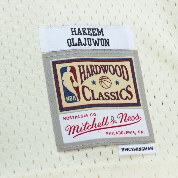 Игровая форма  Hakeem Olajuwon Houston Rockets Mitchell & Ness Chainstitch Swingman - Cream