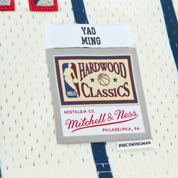 Игровая форма  Yao Ming Houston Rockets Mitchell & Ness Chainstitch Swingman - Cream