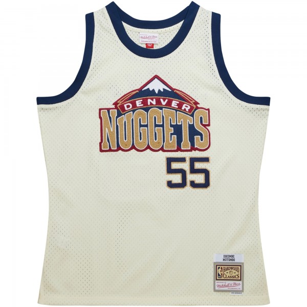Игровая форма  Dikembe Mutombo Denver Nuggets Mitchell & Ness Chainstitch Swingman - Cream