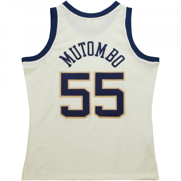 Игровая форма  Dikembe Mutombo Denver Nuggets Mitchell & Ness Chainstitch Swingman - Cream