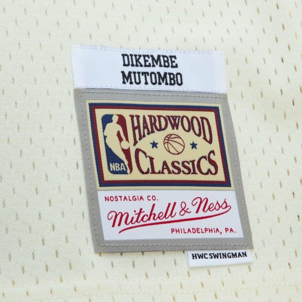 Игровая форма  Dikembe Mutombo Denver Nuggets Mitchell & Ness Chainstitch Swingman - Cream
