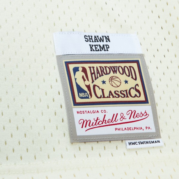 Игровая форма  Shawn Kemp Cleveland Cavaliers Mitchell & Ness Chainstitch Swingman - Cream