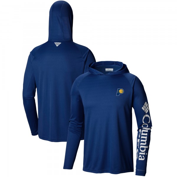 Футболка с длинным рукавом с капюшоном Indiana Pacers Columbia  Terminal Tackle - Navy