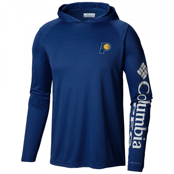 Футболка с длинным рукавом с капюшоном Indiana Pacers Columbia  Terminal Tackle - Navy