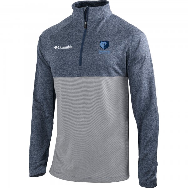 Кофта на короткой молнии Memphis Grizzlies Columbia  Omni-Wick Rockin It - Navy