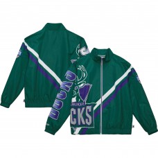Куртка на молнии Milwaukee Bucks Mitchell & Ness Exploded Logo Warm-Up - Hunter Green