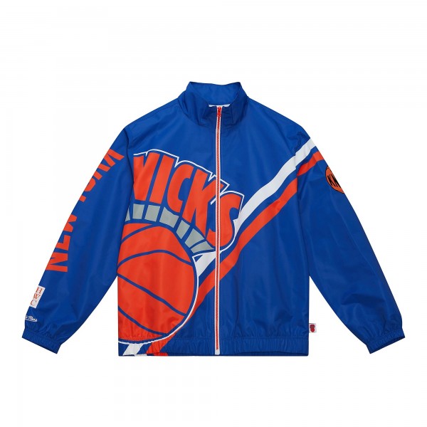 Куртка на молнии New York Knicks Mitchell & Ness Exploded Logo Warm-Up - Blue